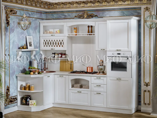 Угловой кухонный гарнитур Милано 2,6х1,35 м (Миф)